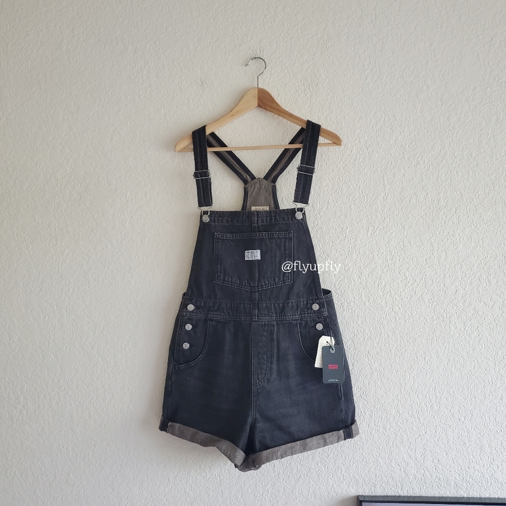 Levi's Vintage Denim Shortalls Short Overalls - Picture 9 of 10